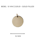 Bedel met datum | 15 mm | GOUD - GOLD FILLED