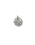 SOS bedel met telefoonnummer | 10 mm | .925 STERLING ZILVER - Kleine Zus
