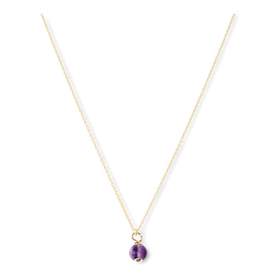 Ketting goud met geboortesteen 6 mm | GOUD - GOLD FILLED - Kleine Zus