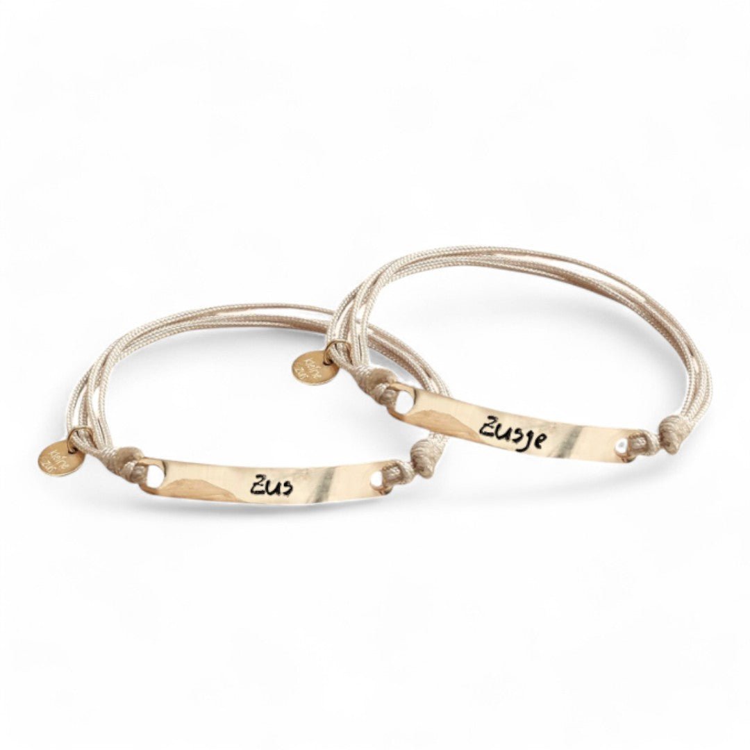 Zussen armband goud | Suus | GOUD - GOLD FILLED - Kleine Zus