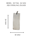 Bedel naam & datum | Dogtag | .925 ZILVER - Kleine Zus