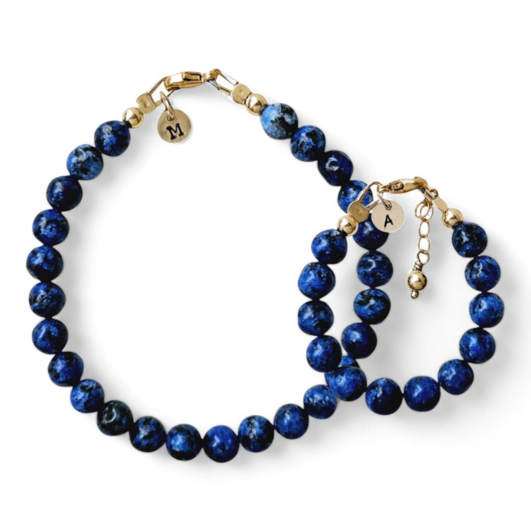 Vader zoon armband goud met initiaal | Jort | GOUD - GOLD FILLED - Kleine Zus