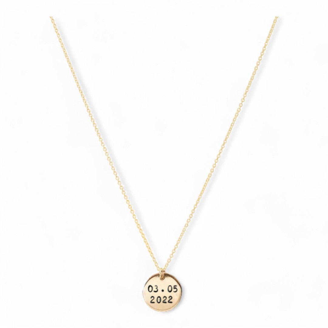 Gouden ketting met datum