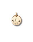 Bedel met datum & letter | 15 mm | GOUD - GOLD FILLED - Kleine Zus