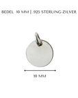 Bedel met naam | 10 mm | .925 STERLING ZILVER