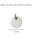 Bedel met symbool | 10 mm | .925 STERLING ZILVER - Kleine Zus