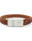Leren armband letters | Matthijs MAT | RVS & LEER - Kleine Zus