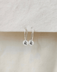 Oorbellen zilver met sterrenbeeld | 15 mm fine hoops | .925 STERLING ZILVER - Kleine Zus