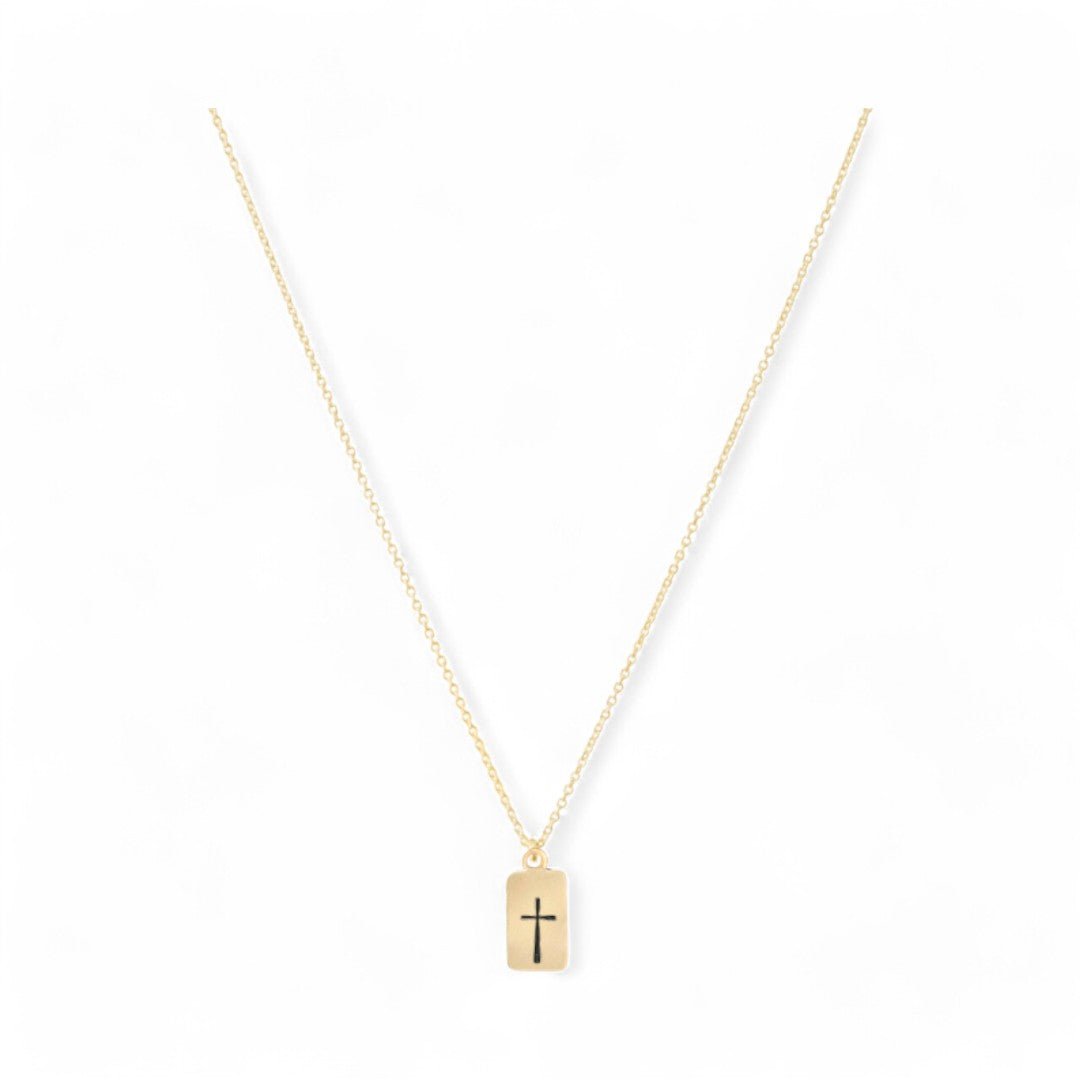Ketting goud met kruisje | Tag | GOUD - GOLD FILLED - Kleine Zus