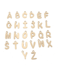 Oorbellen goud met letter | Cut out | 15 mm fine hoops | GOUD - GOLD FILLED - Kleine Zus
