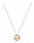 Ketting goud met datum & sierrand | 15 mm | GOUD - GOLD FILLED - Kleine Zus