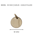 Bedel met datum | 10 mm | GOUD - GOLD FILLED - Kleine Zus