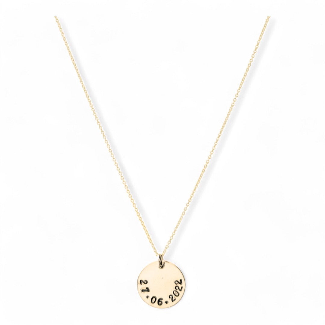 Gouden ketting met datum