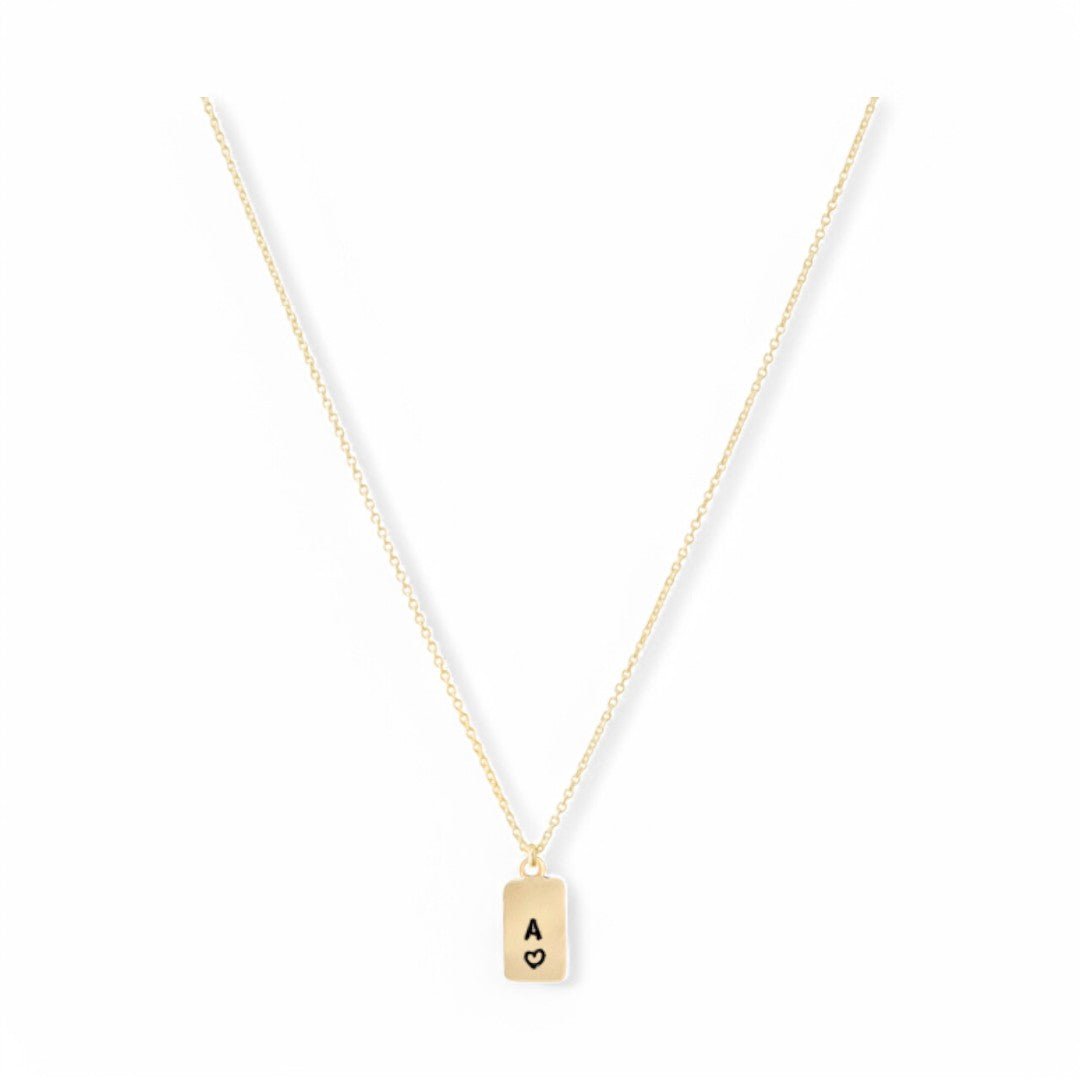 Ketting goud met letter hartje | Tag | GOUD - GOLD FILLED - Kleine Zus