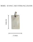 Bedel met datum | Tag | .925 STERLING ZILVER - Kleine Zus