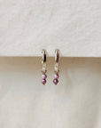 Oorbellen goud edelsteen | Chunky hoops 13 mm | GOUD - GOLD FILLED - Kleine Zus