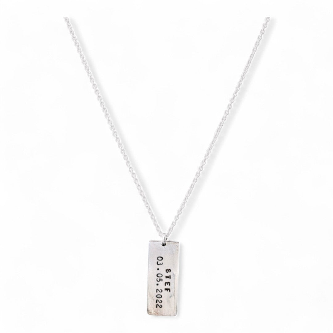 Ketting zilver | Dogtag | .925 STERLING ZILVER - Kleine Zus