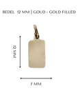 Bedel met symbool | Tag | GOUD - GOLD FILLED