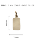 Bedel met datum | Tag | GOUD - GOLD FILLED - Kleine Zus