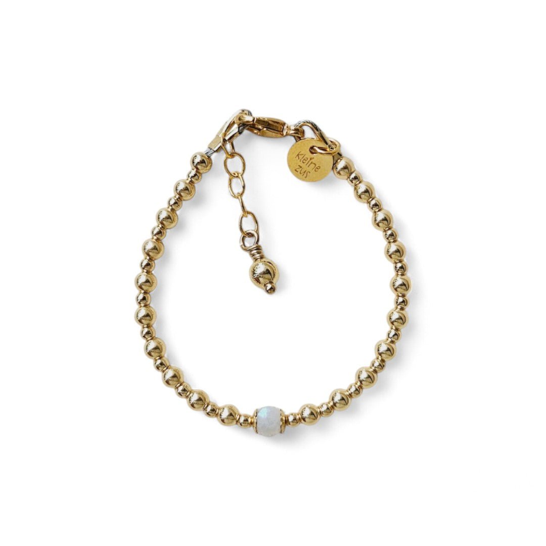 Armband goud met geboortesteen | Kind | GOUD - GOLD FILLED - Kleine Zus