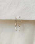 Oorbellen goud parel | 15 mm fine hoops | GOUD - GOLD FILLED - Kleine Zus