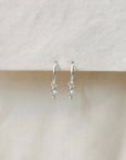 Oorbellen zilver geboortesteen | 12 mm endless hoops | .925 STERLING ZILVER - Kleine Zus