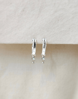 Oorbellen zilver geboortesteen | Chunky hoops 13 mm | .925 STERLING ZILVER - Kleine Zus