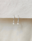 Oorbellen zilver met parels | 12 mm endless hoops | .925 STERLING ZILVER - Kleine Zus