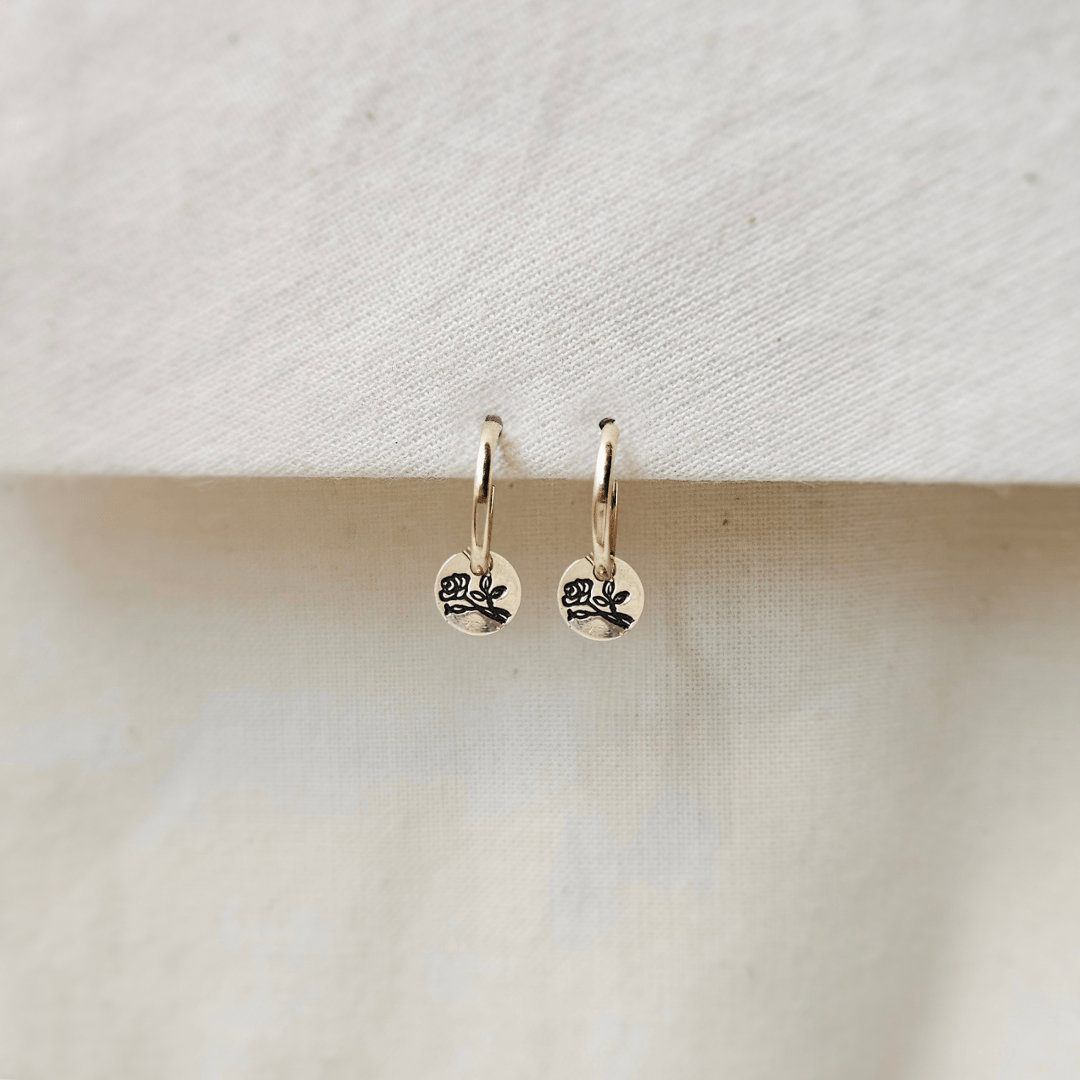 Oorbellen goud geboortebloem | 12 mm endless hoops | GOUD - GOLD FILLED - Kleine Zus