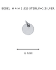 Bedel met geboortebloem | 6 mm | .925 STERLING ZILVER - Kleine Zus