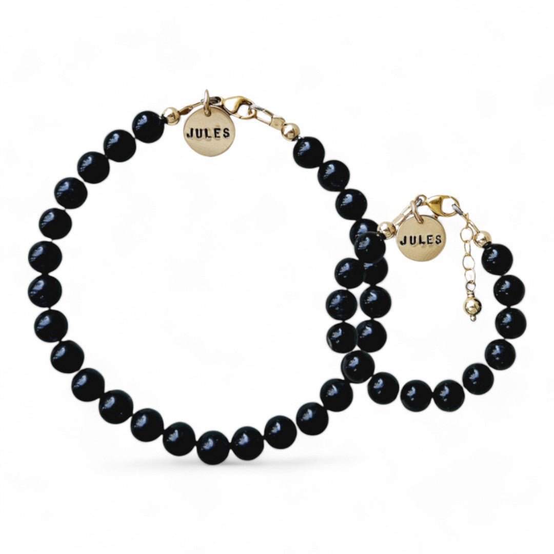 Vader zoon armband goud met naam | James | GOUD - GOLD FILLED - Kleine Zus