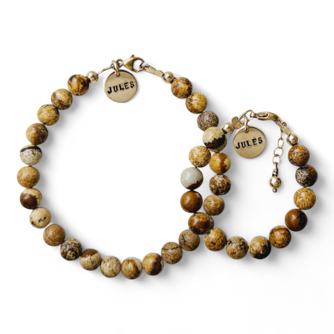 Vader zoon armband goud met naam | James | GOUD - GOLD FILLED - Kleine Zus