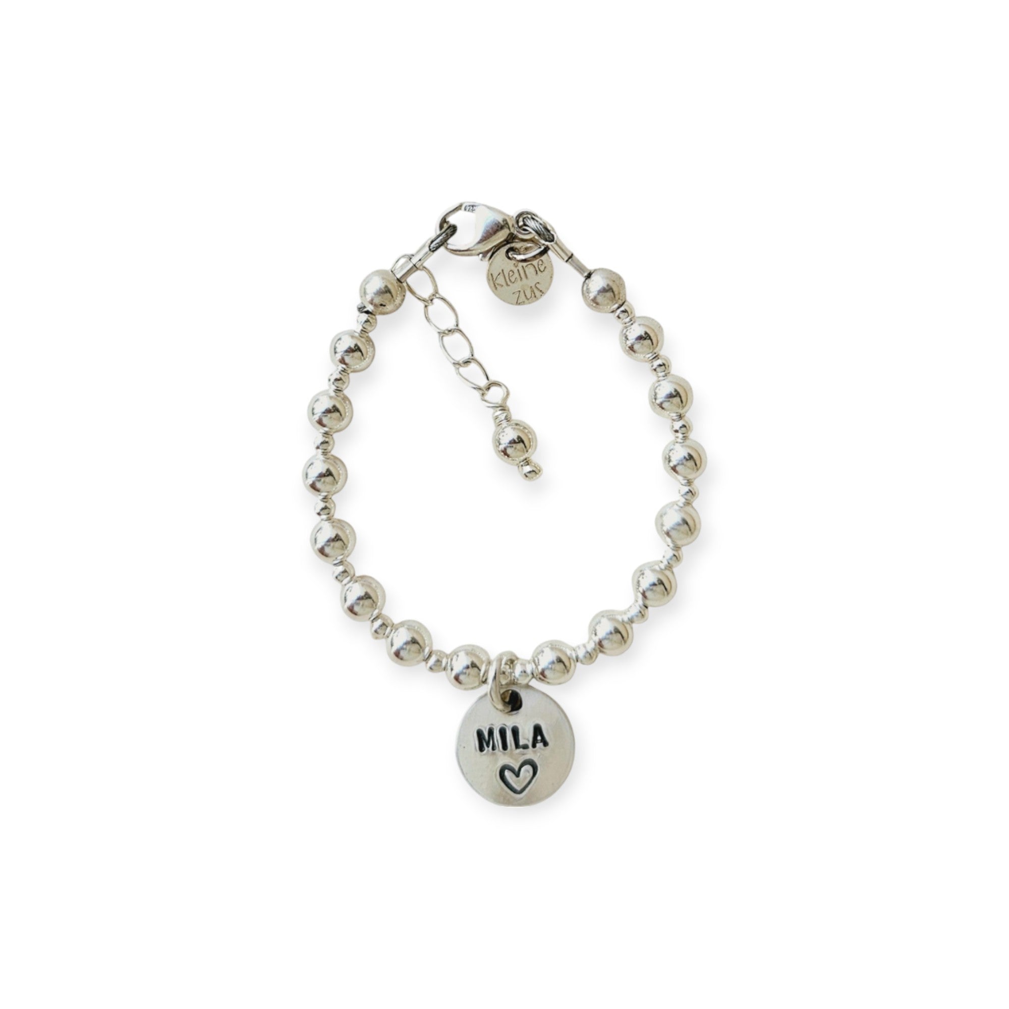 Armband met naam | Baby | Dots | .925 STERLING ZILVER - Kleine Zus