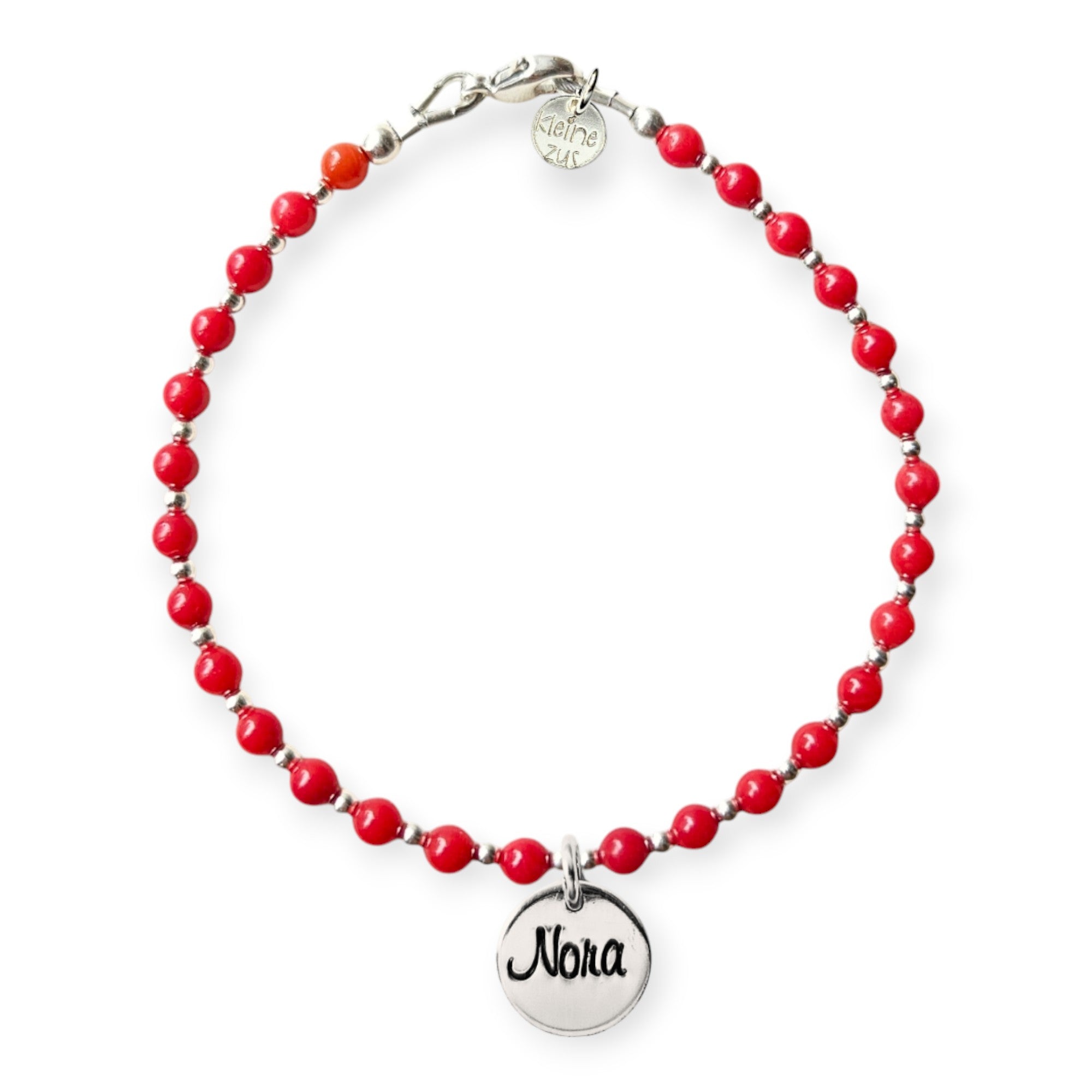 Armband met edelsteen en naam | Dames | Lauren | .925 STERLING ZILVER - Kleine Zus