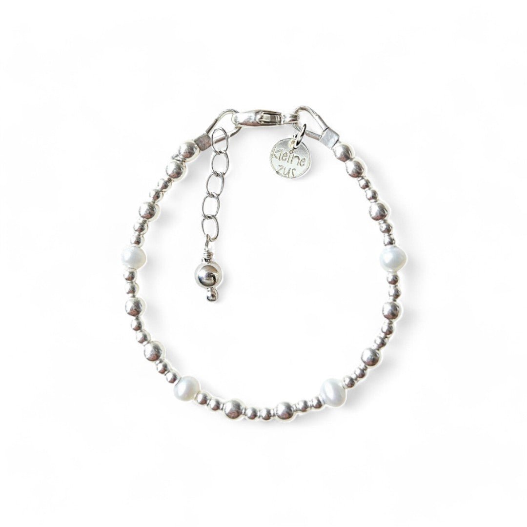 Kinderarmbandje zilver parels | Marjet | .925 STERLING ZILVER - Kleine Zus