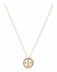 Ketting goud letters met sierrand | 15 mm | GOUD - GOLD FILLED - Kleine Zus
