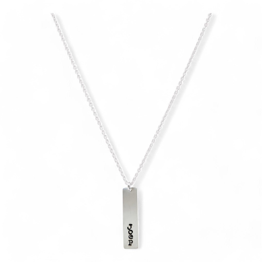 Ketting zilver met naam | Bar | .925 STERLING ZILVER - Kleine Zus