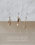 Oorbellen goud | 12 mm endless hoops | GOUD - GOLD FILLED - Kleine Zus