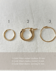 Oorbellen goud met edelsteen | 12 mm endless hoops | GOUD - GOLD FILLED - Kleine Zus