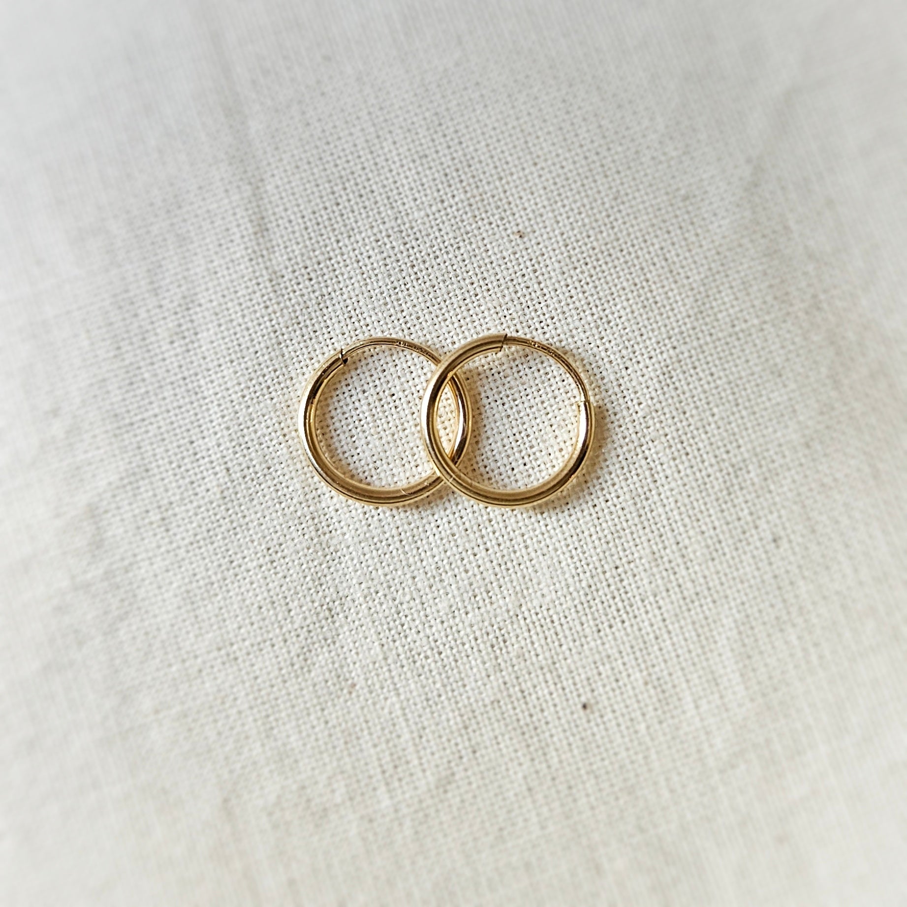 Oorbellen goud | 12 mm endless hoops | GOUD - GOLD FILLED - Kleine Zus