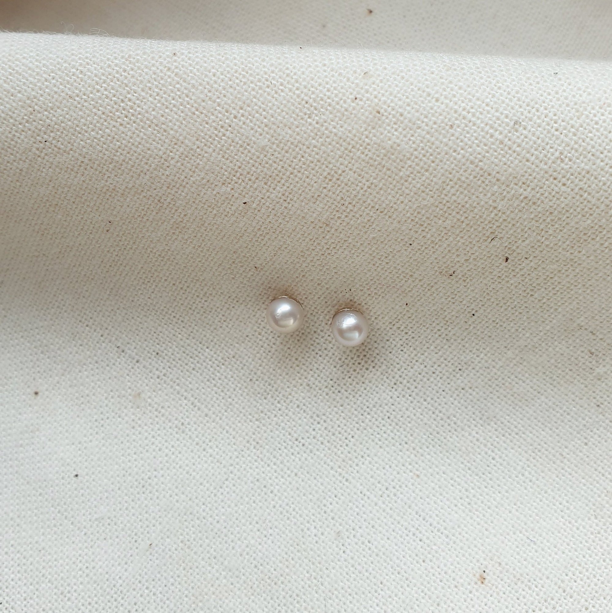 Parel oorbel zilver | Stud | .925 STERLING ZILVER - Kleine Zus