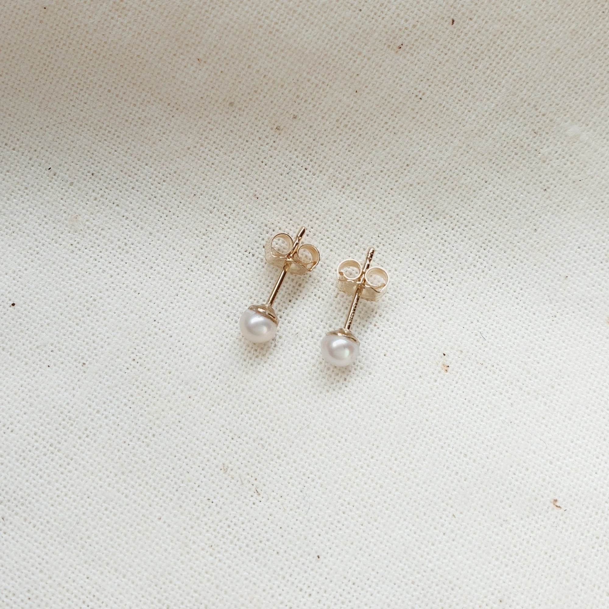 Parel oorbel goud | Stud | GOUD - GOLD FILLED - Kleine Zus