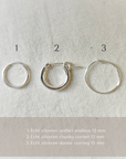 Oorbellen zilver parel | 15 mm fine hoops | .925 STERLING ZILVER