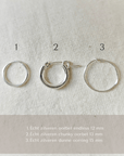 Oorbellen zilver kruisje | 12 mm endless hoops | .925 STERLING ZILVER - Kleine Zus
