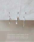 Oorbellen zilver symbool | 12 mm endless hoops | .925 STERLING ZILVER - Kleine Zus