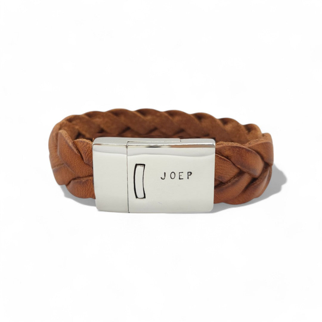 Leren jongens armband met naam