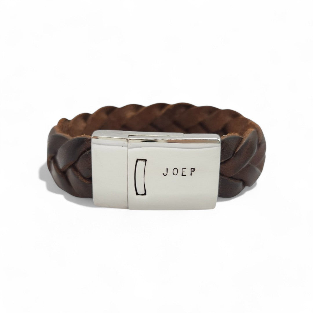 Leren jongens armband met naam