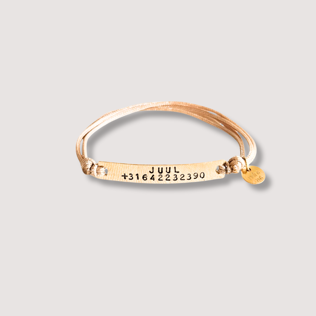 SOS armband goud