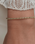 Gouden dames armband Juul met 3 mm gouden kraaltjes