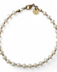 Gouden dames armband Lauren
2mm kraaltjes gecombineerd met parels